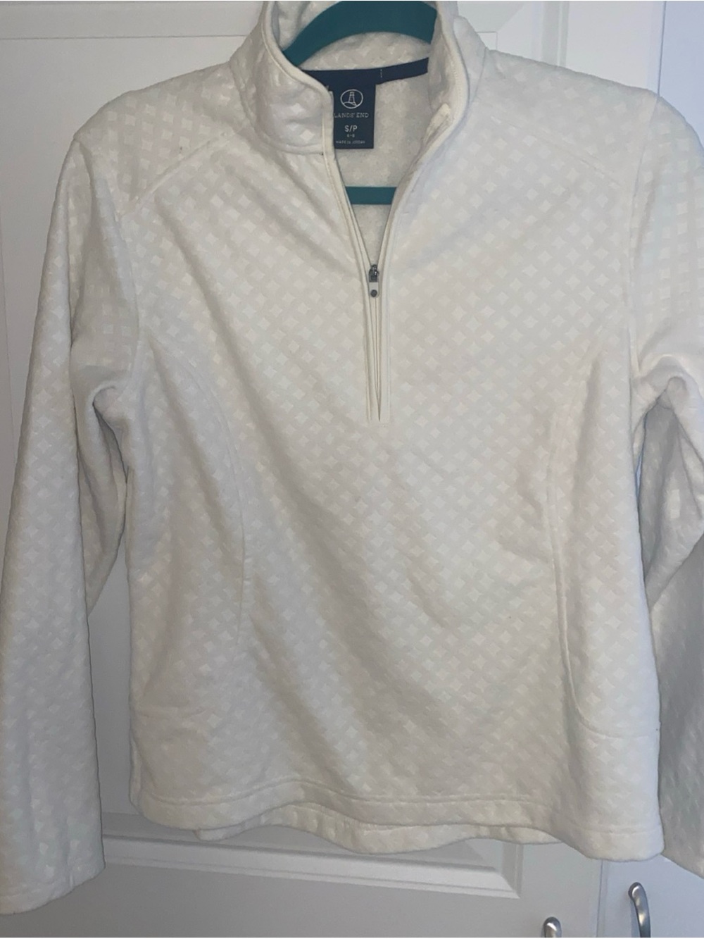 Lands End Women’s Small 6-8 Half Zip Fleece Top Pullover